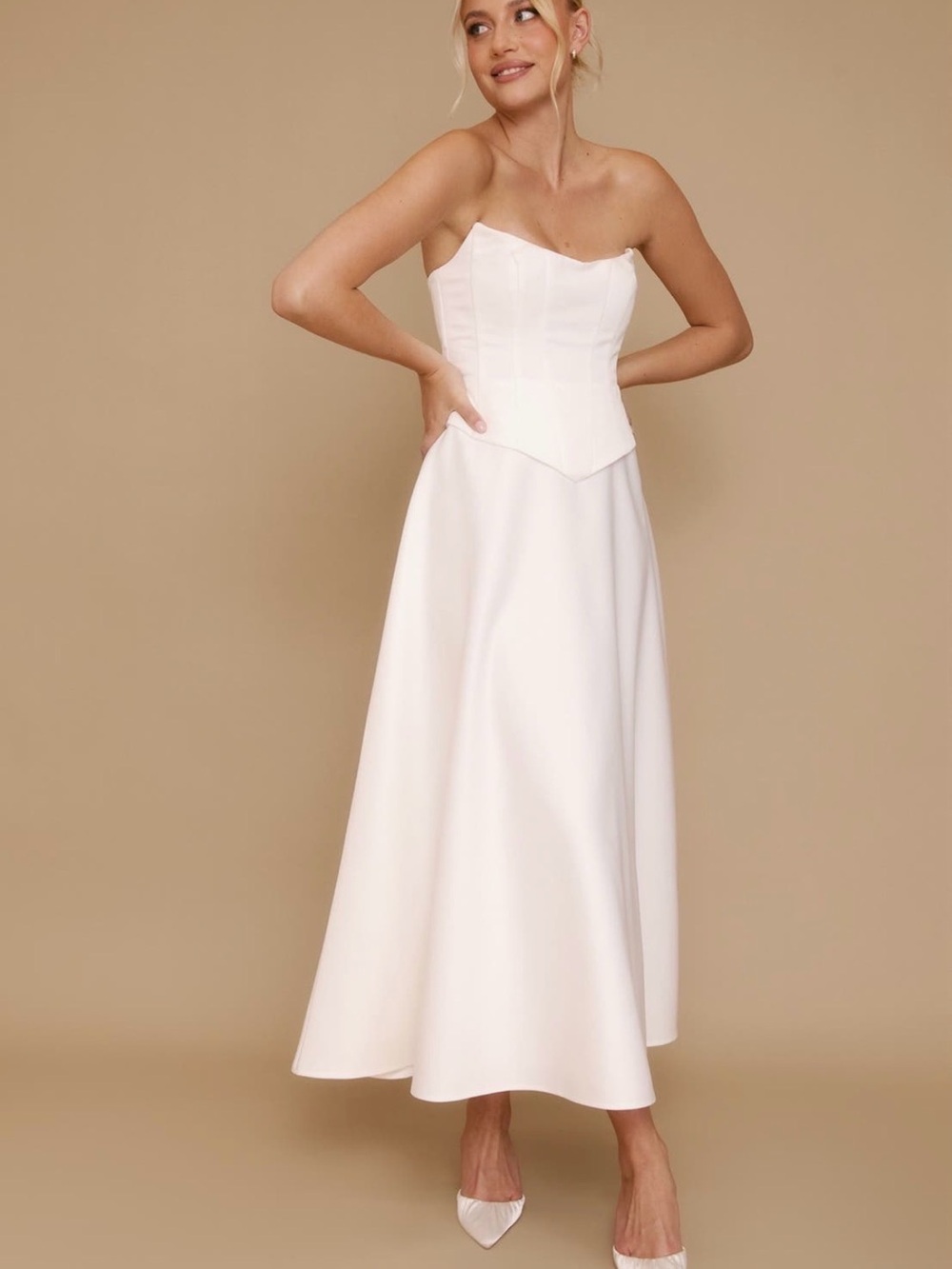 Six Stories Bandeau Satin Corset Dress size 2